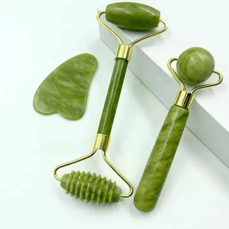 Jade Gua Sha Tool - Natural jade roller massager, scraping board,foot
