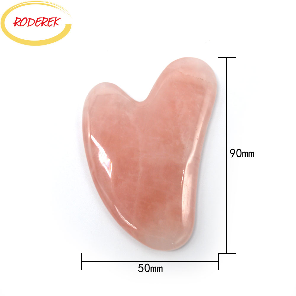 Ngọc Guasha Tấm Thạch Anh Hồng - đánh giá và giá Jade Gua Sha Tool