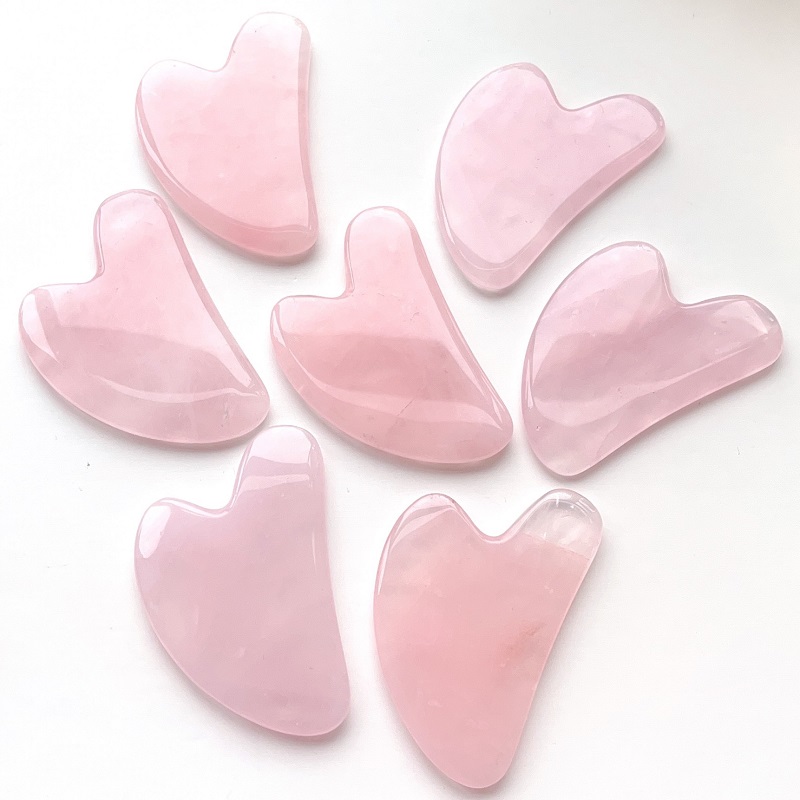 Heart Guasha Stone Face Rose N - đánh giá và giá Jade Gua Sha Tool