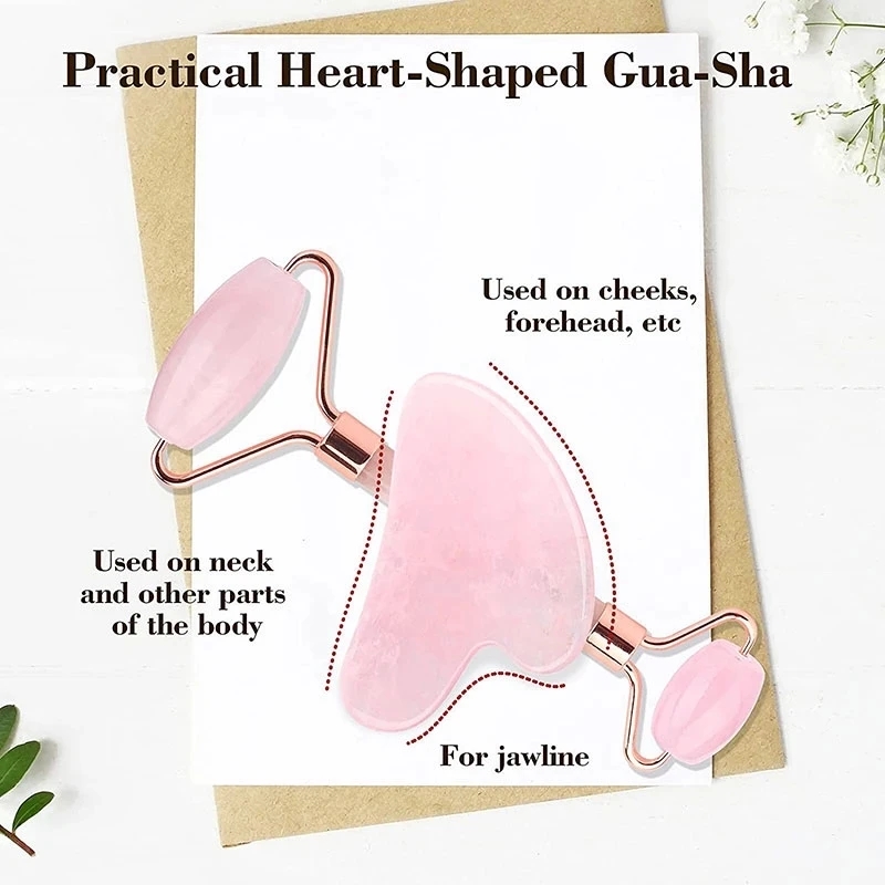 Rose Quartz Natural Jade Rolle - đánh giá và giá Jade Gua Sha Tool